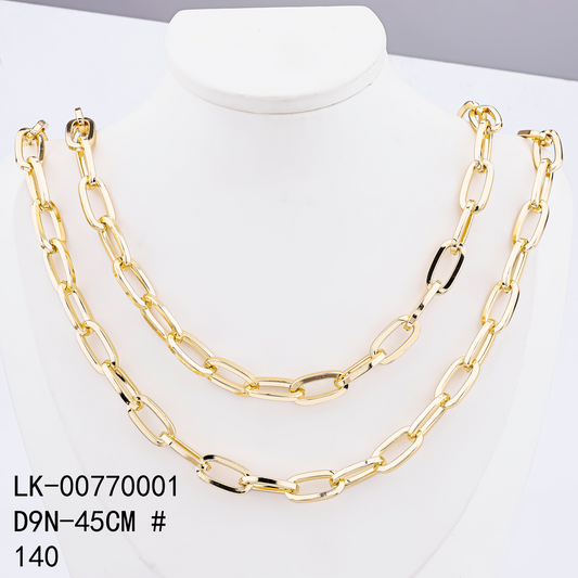 CM YIM Wholesale 14K Gold-Plated Paperclip Chain Necklace for Women