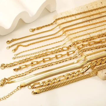 18K Gold Plated Stainless Steel Chain Necklace