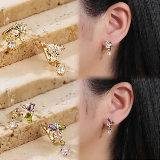 Wholesale Women’s 18K & 14K Gold-Plated Zircon Earrings | Gift Jewelry