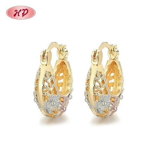 Trendy Wholesale 18K Gold Plated Women’s Hoop Earrings