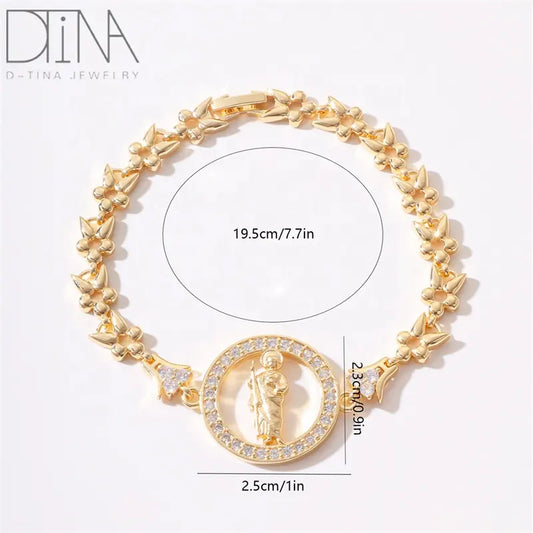 Fashion Female Religious Zircon Priest Bracelet Jewelry