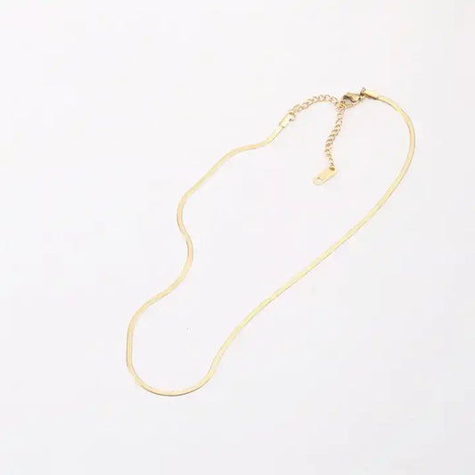 Joolim 2MM Herringbone Snake Chain Necklace