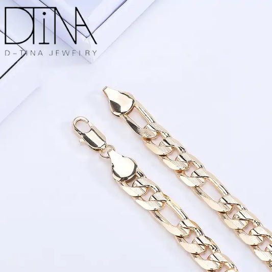 9mm Gold-Plated Necklace Chain Men & Women