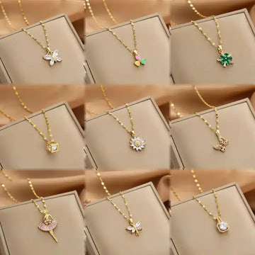 Wholesale Custom Stainless Steel Gold Necklaces