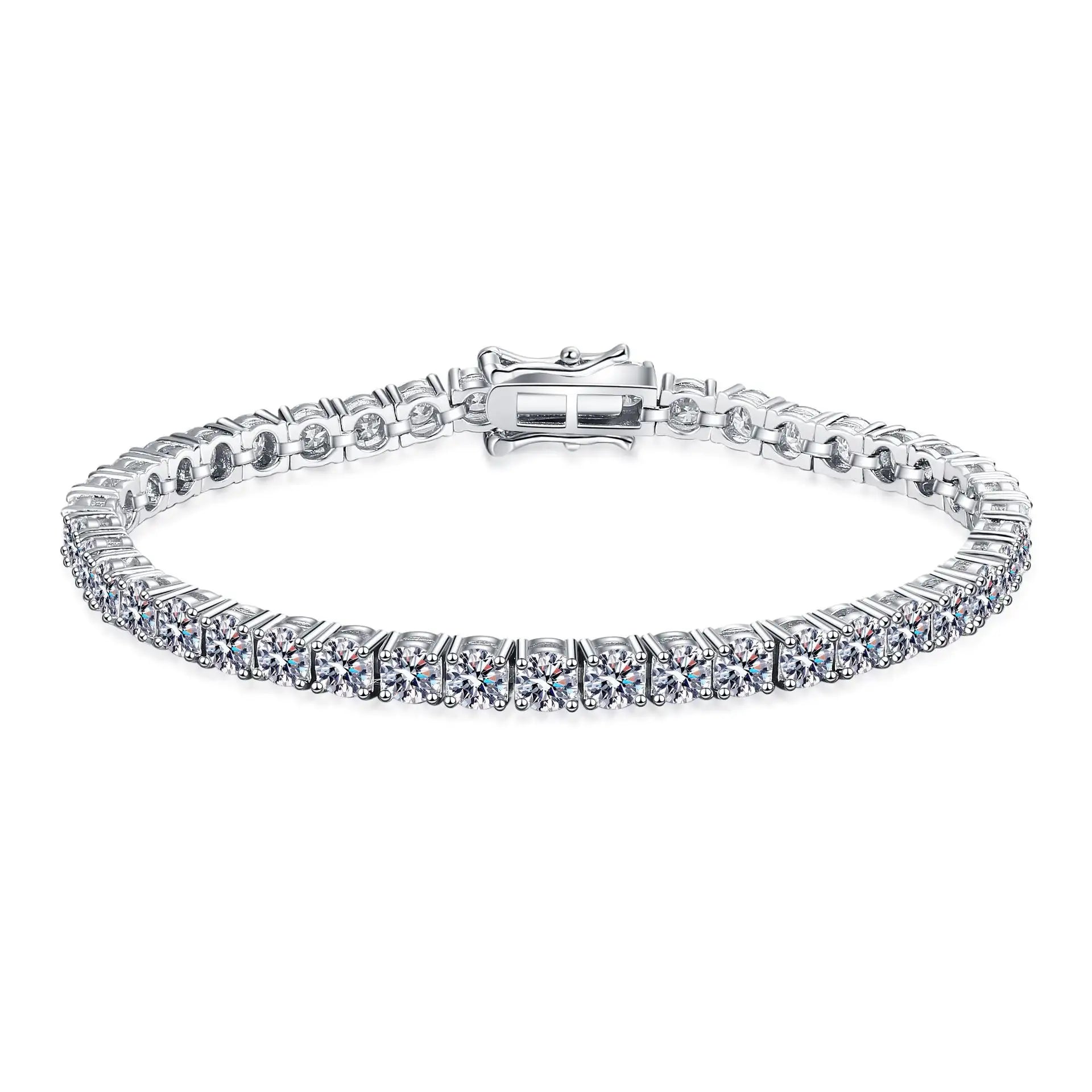 Decoral Moissanite Tennis Bracelet 925 Sterling Silver