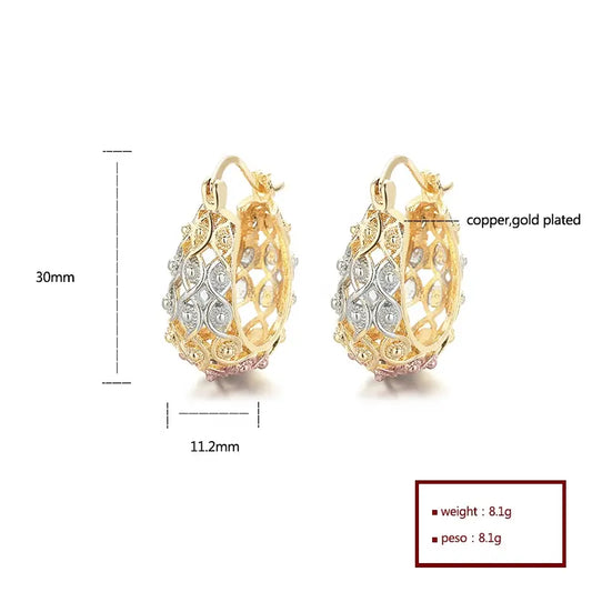 Wholesale 18K Gold Plated Hanging Hoop Earrings for Women