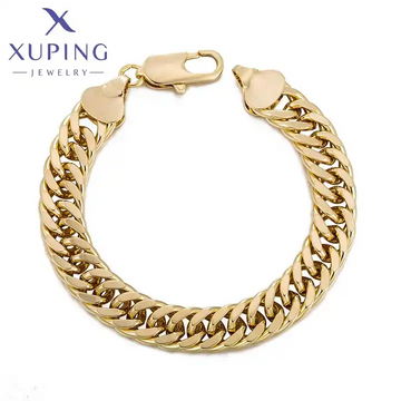 Xuping 14K Gold Plated Cuban Link Bracelet