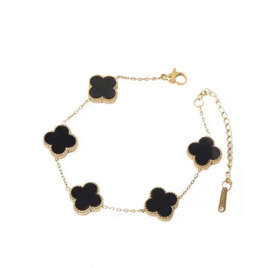 Wholesale Waterproof Stainless Steel Four-Leaf Clover Bracelet –