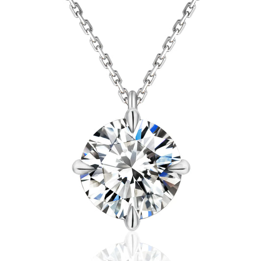 Elegant 18K White Gold Lab-Grown Diamond Pendant Necklace