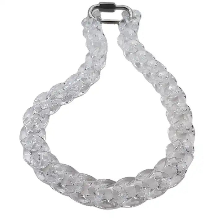 Clear Lock Choker Necklace – Hip Hop Jewelry for Men & Women