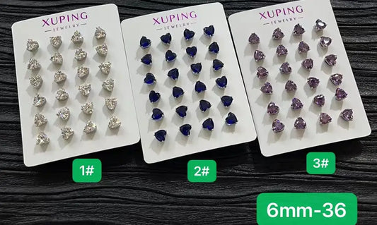 XUPING Gold-Plated Crystal Stud Earrings Wholesale