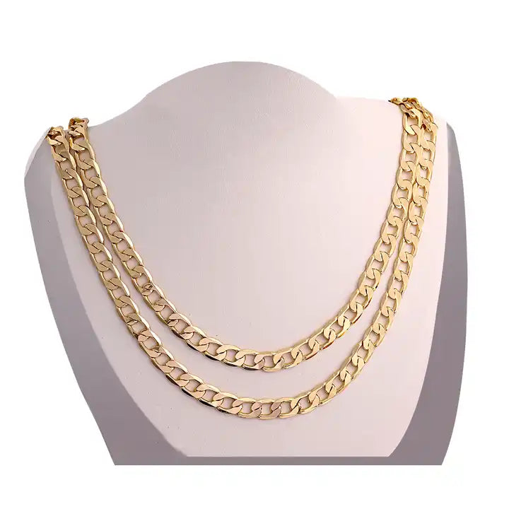 CM 14K Gold Plated Cuban & Hip-Hop Link Chain Necklace