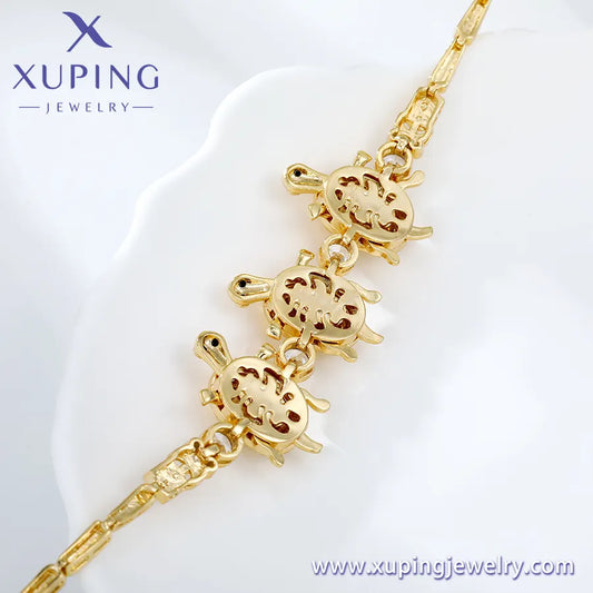 Xuping High-Quality Gold Plated Iconic Turtle Religious Bracelet Wholesale