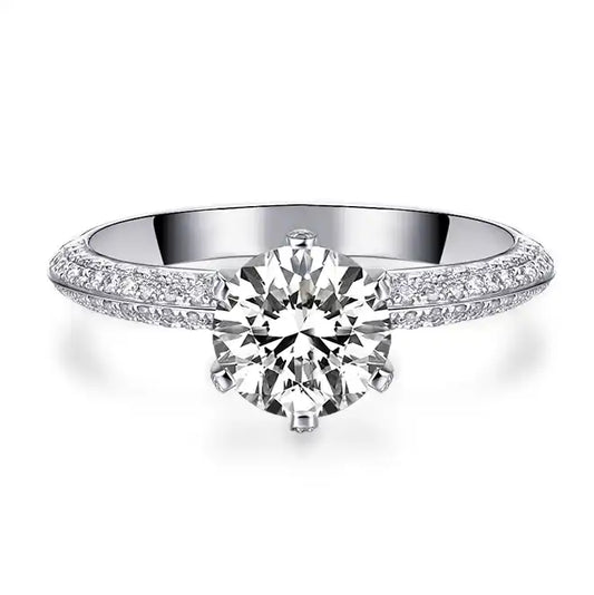 18K White Gold Solitaire Lab Diamond Ring