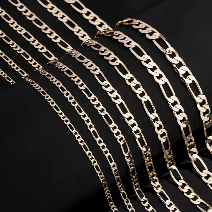 High-Quality Wholesale Gold-Plated Figaro Chain Necklace