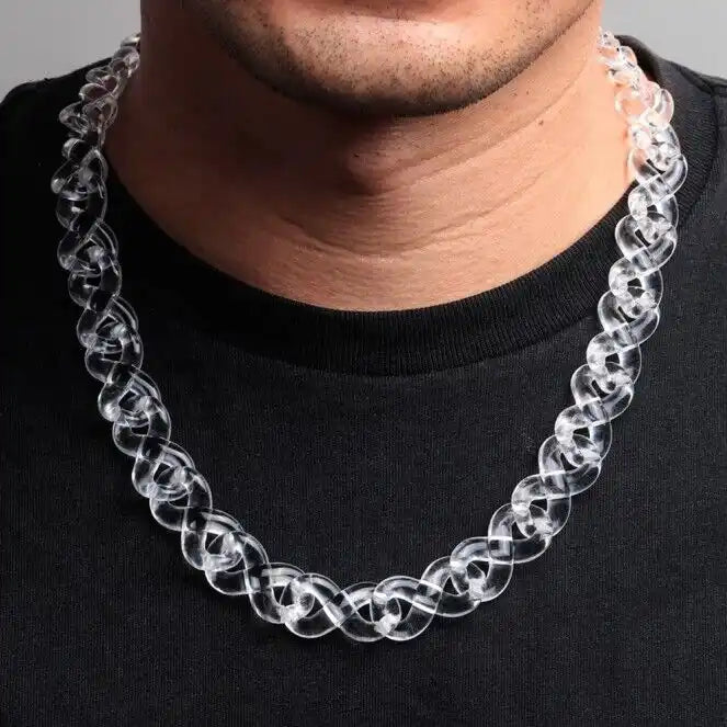 2024 Hot-Selling Clear Resin Link Necklace