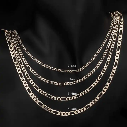 High-Quality Wholesale Gold-Plated Figaro Chain Necklace