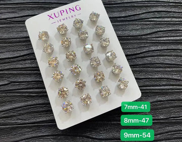 XUPING Gold-Plated Crystal Stud Earrings Wholesale