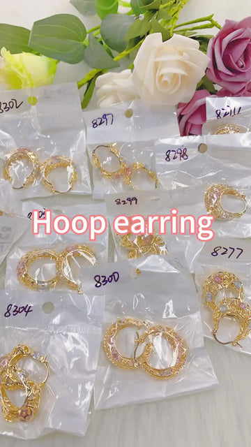 Wholesale 18K Gold Plated Hanging Hoop Earrings for Women