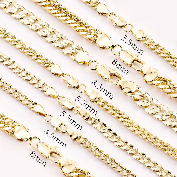 14K Gold-Filled Hip Hop Cuban Link Chain - Franco Miami Style