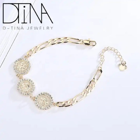 DTINA Religious Gold Bracelet – High-Quality Wholesale Jewelry