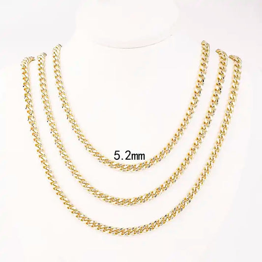 14K Gold-Filled Hip Hop Cuban Link Chain - Franco Miami Style